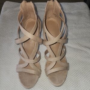 Kelly & Katie Nude Strappy Heels